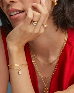 Large Metal Davie 18k Gold Vermeil Locket Necklace
