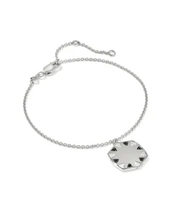 Large Metal Davie Sterling Silver Delicate Chain Bracelet