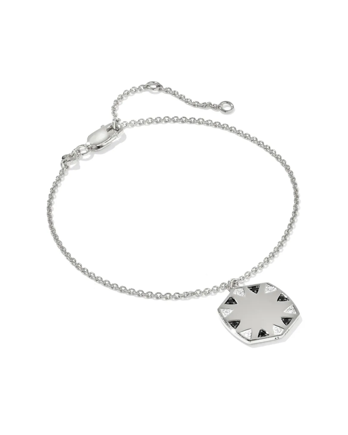 Large Metal Davie Sterling Silver Delicate Chain Bracelet