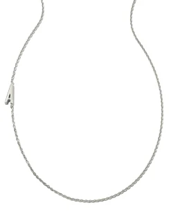 Letter A Inline Initial Necklace in Sterling Silver