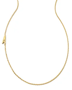 Letter A Inline Initial Necklace in 18k Gold Vermeil