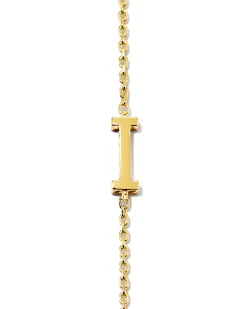 Letter I Inline Initial Necklace in 18k Gold Vermeil