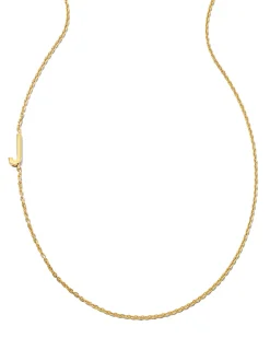 Letter J Inline Initial Necklace in 18k Gold Vermeil