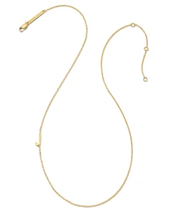 Letter J Inline Initial Necklace in 18k Gold Vermeil