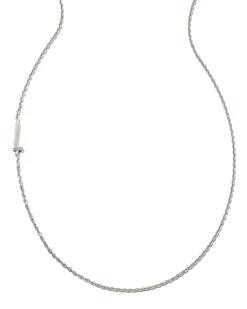 Letter L Inline Initial Necklace in Sterling Silver
