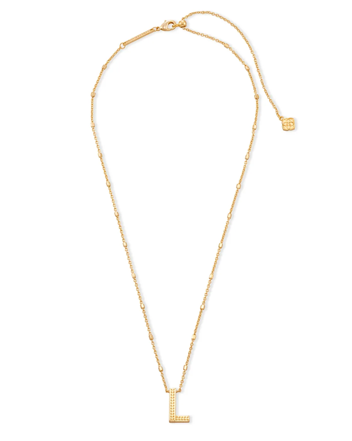 Letter L Pendant Necklace in Gold