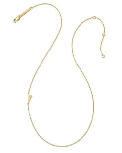 Letter Y Inline Initial Necklace in 18k Gold Vermeil