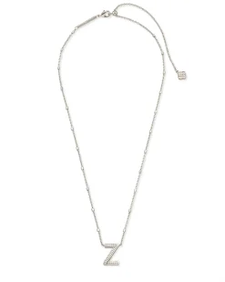 Letter Z Pendant Necklace in Silver