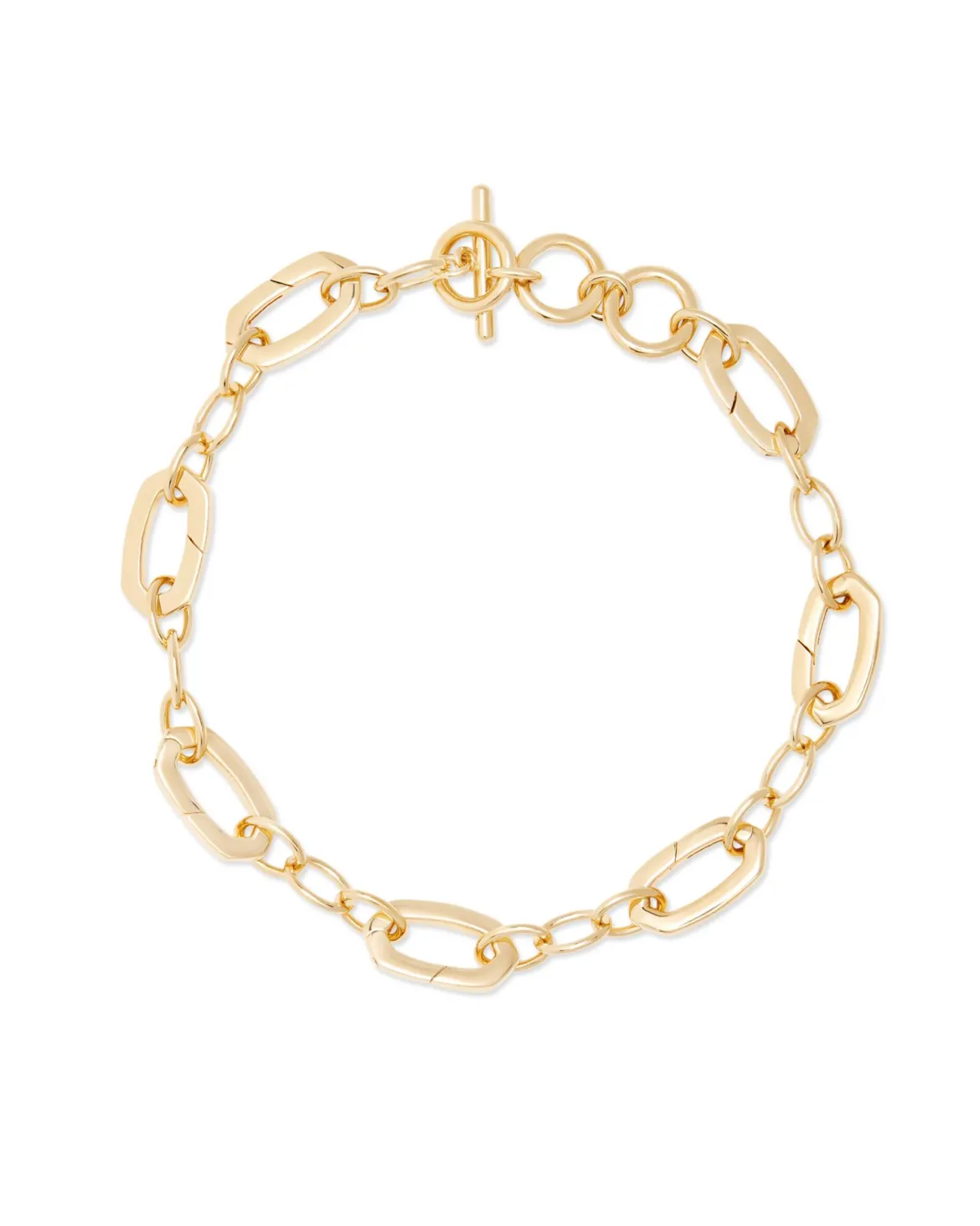 Link & Chain Charm Bracelet in 18k Gold Vermeil