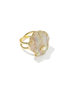 Lucia Shell Gold Cocktail Ring