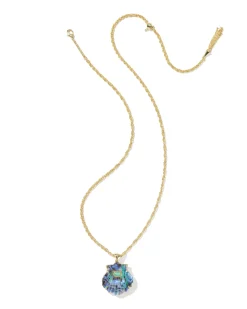 Lucia Shell Gold Short Pendant Necklace