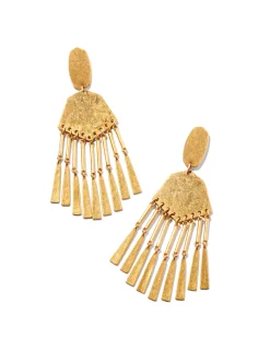 Lynne Statement Earrings in Vintage Gold