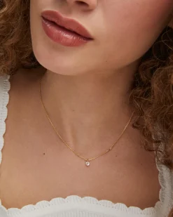 Maisie 18k Gold Vermeil April Pendant Necklace