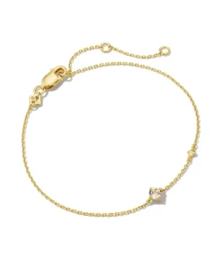 Maisie 18k Gold Vermeil April Delicate Chain Bracelet
