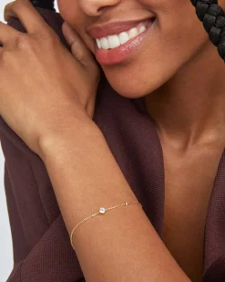 Maisie 18k Gold Vermeil April Delicate Chain Bracelet