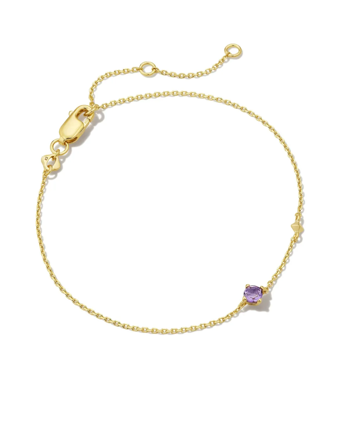 Maisie 18k Gold Vermeil February Delicate Chain Bracelet