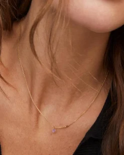 Maisie 18k Gold Vermeil February Pendant Necklace