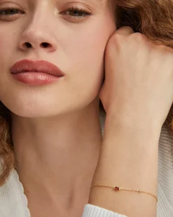 Maisie 18k Gold Vermeil January Delicate Chain Bracelet