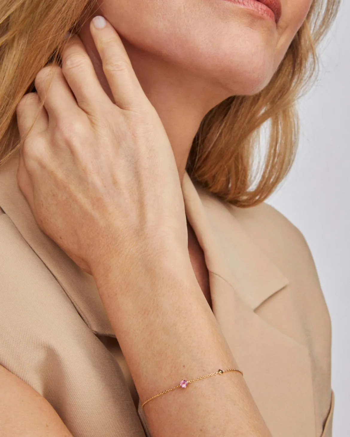 Maisie 18k Gold Vermeil October Delicate Chain Bracelet