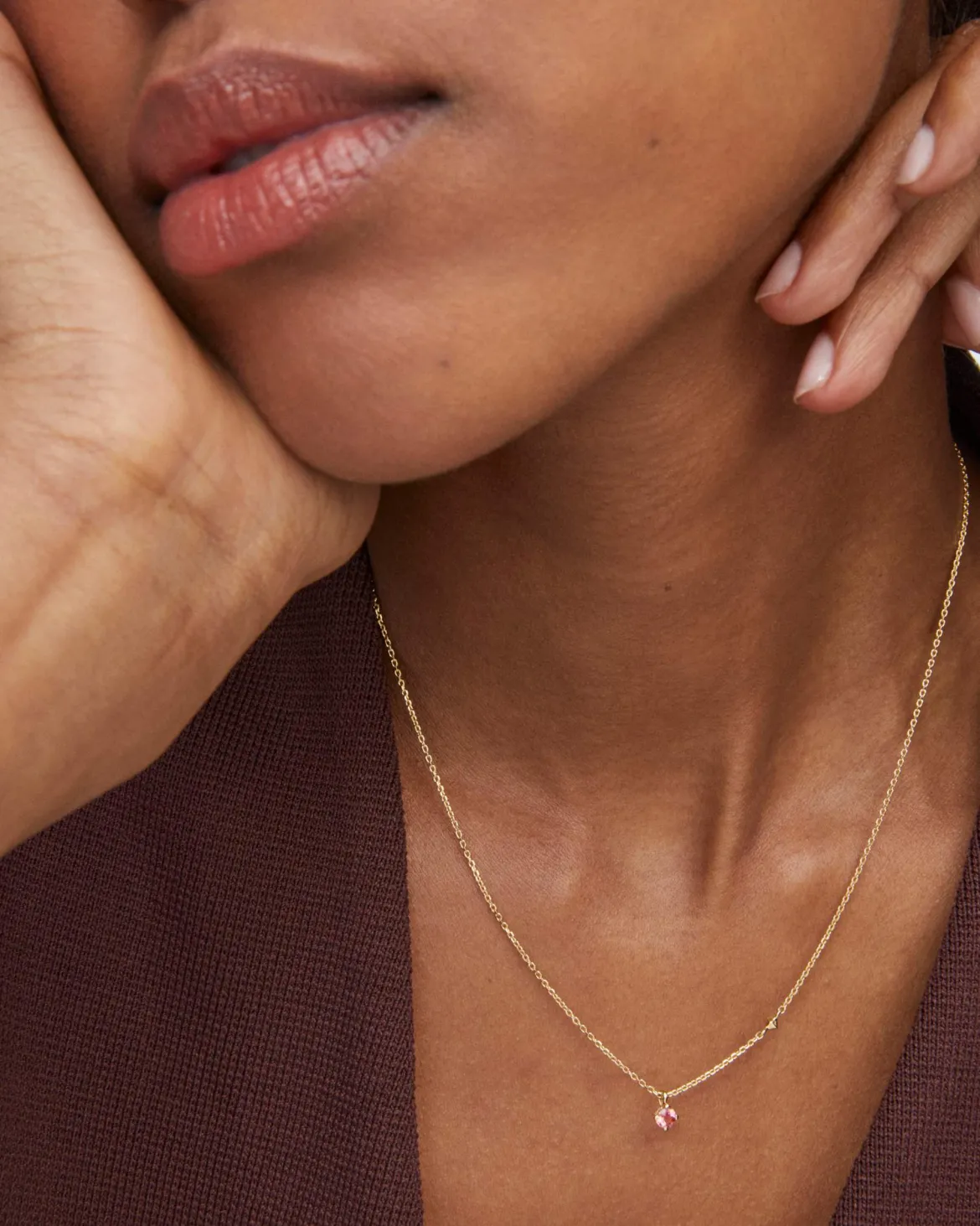 Maisie 18k Gold Vermeil October Pendant Necklace