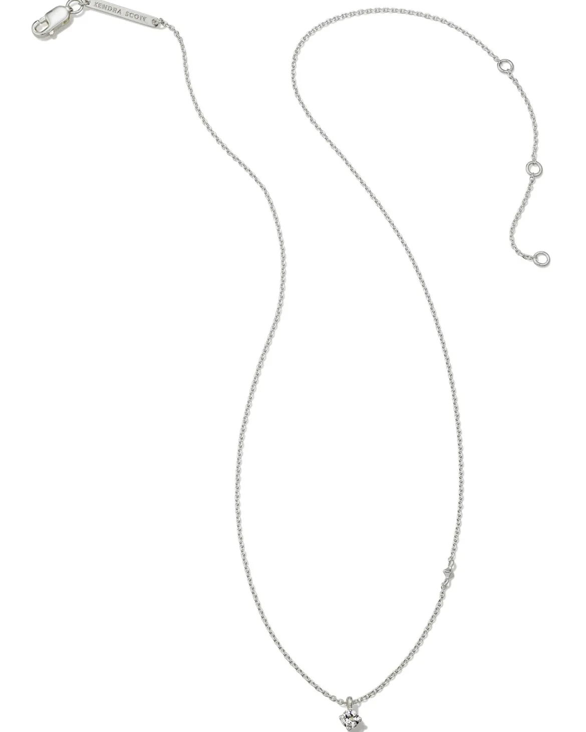 Maisie Sterling Silver April Pendant Necklace