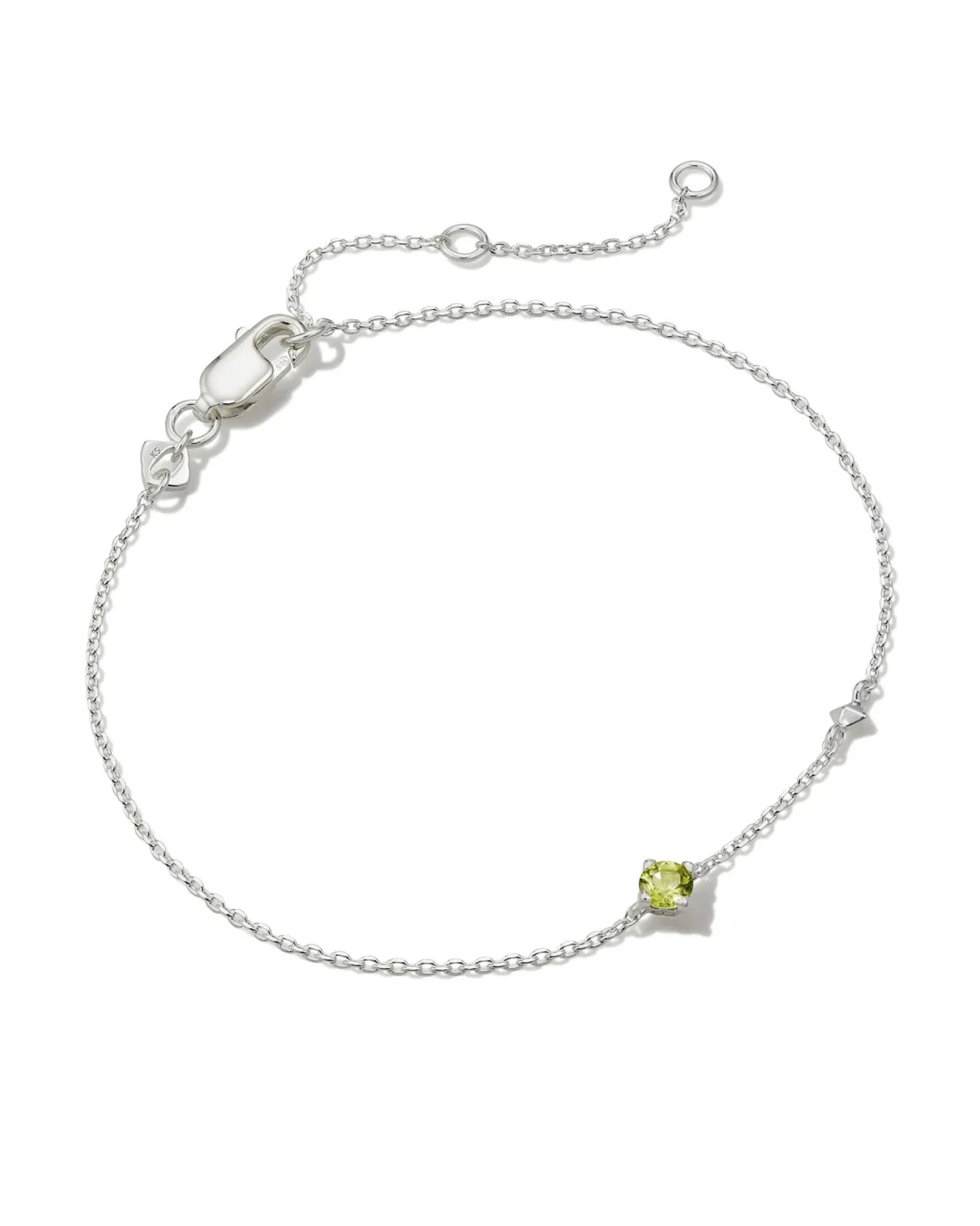 Maisie Sterling Silver August Delicate Chain Bracelet