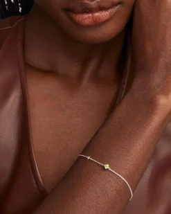 Maisie Sterling Silver August Delicate Chain Bracelet