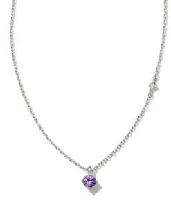Maisie Sterling Silver February Pendant Necklace