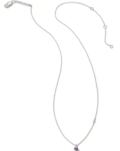 Maisie Sterling Silver February Pendant Necklace