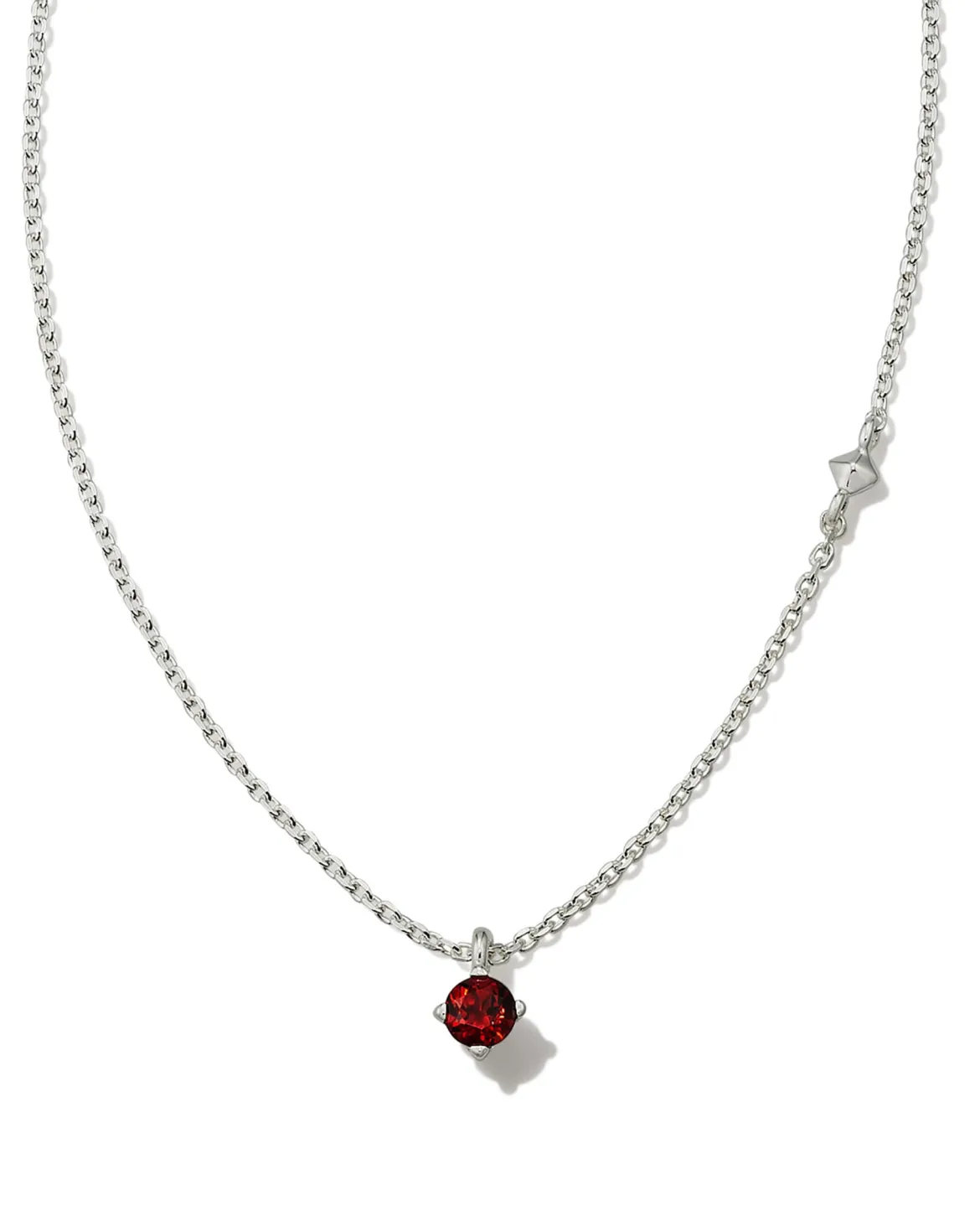 Maisie Sterling Silver January Pendant Necklace