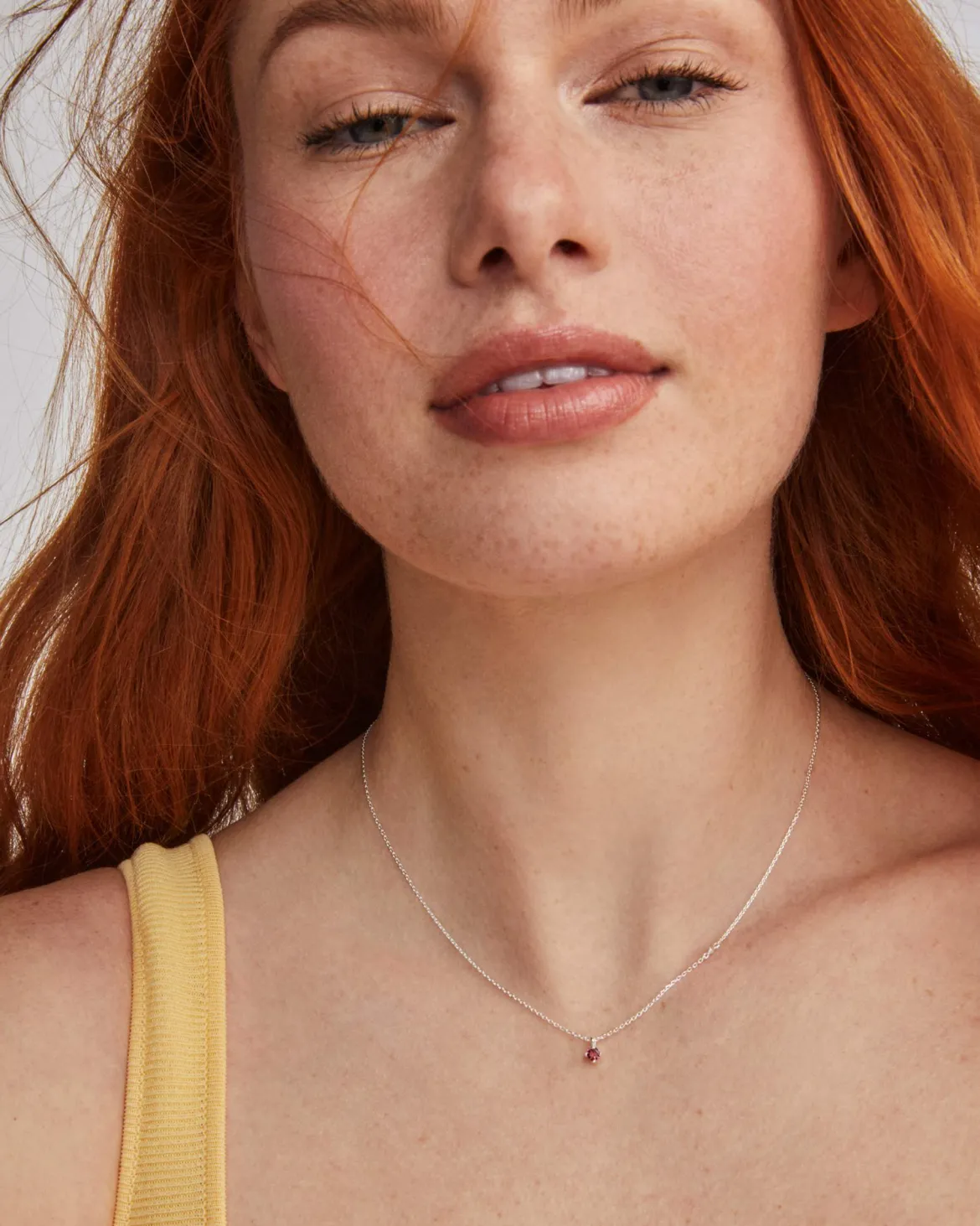 Maisie Sterling Silver January Pendant Necklace