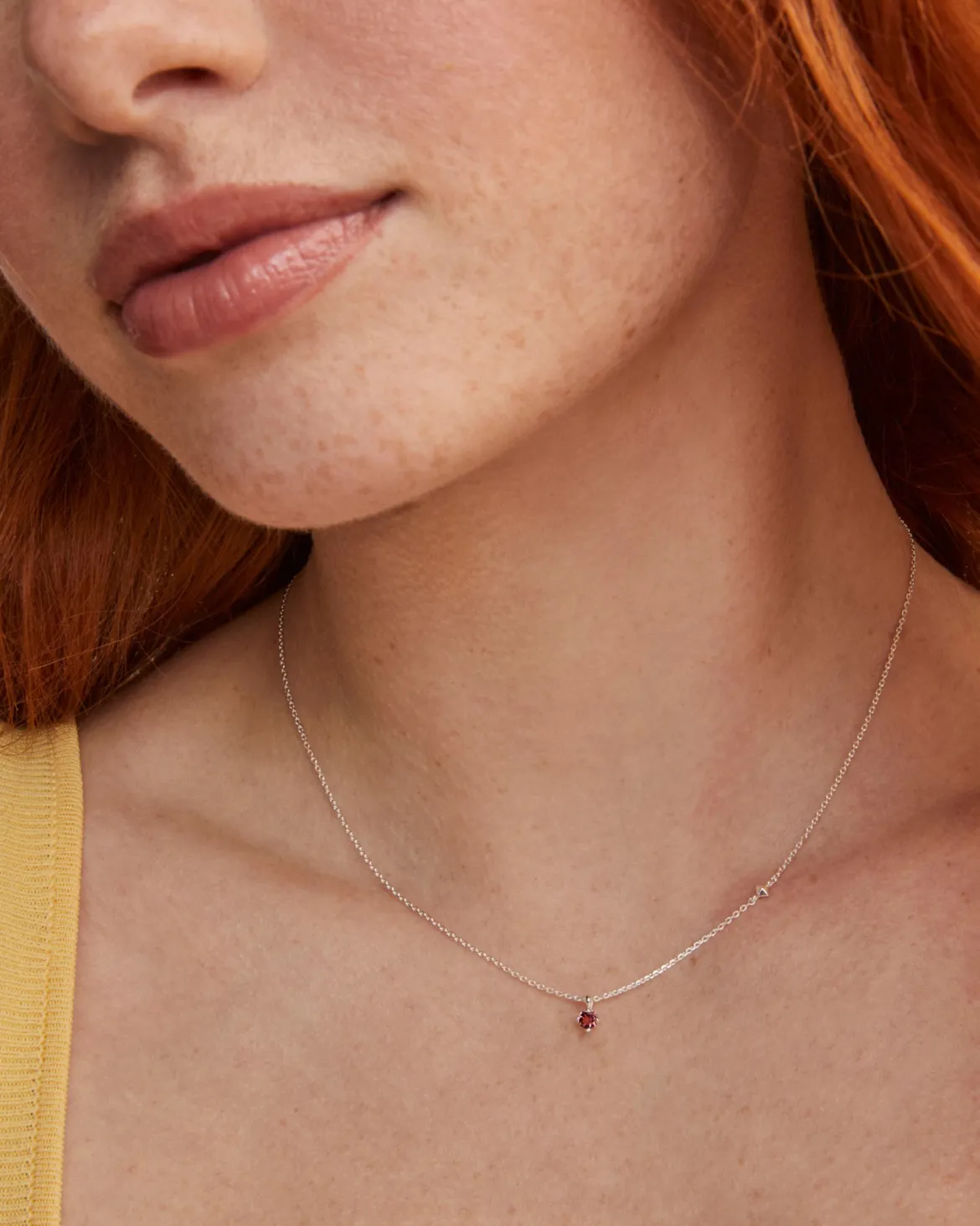 Maisie Sterling Silver January Pendant Necklace