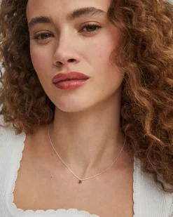 Maisie Sterling Silver July Pendant Necklace