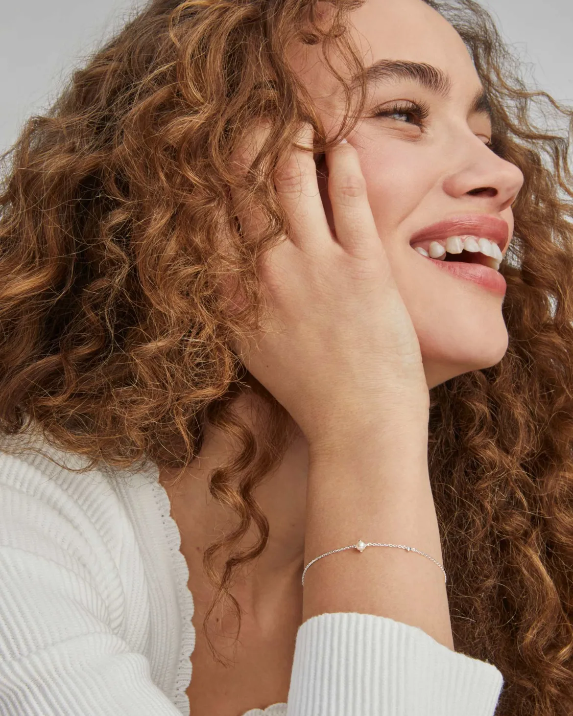 Maisie Sterling Silver June Delicate Chain Bracelet