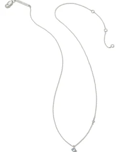 Maisie Sterling Silver March Pendant Necklace