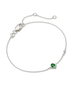 Maisie Sterling Silver May Delicate Chain Bracelet