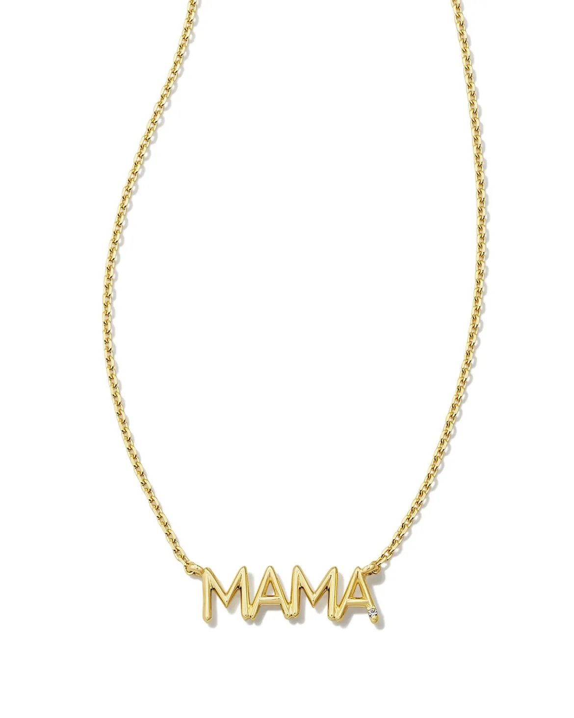 Mama 18k Gold Vermeil Sparkle Pendant Necklace in White Topaz