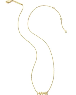Mama 18k Gold Vermeil Sparkle Pendant Necklace in White Topaz