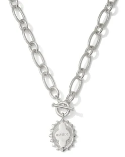 Mama Silver Link and Chain Necklace