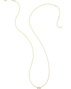 Marisa 14k Yellow Gold June Oval Solitaire Pendant Necklace