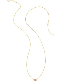 Marisa 14k Yellow Gold October Oval Solitaire Pendant Necklace