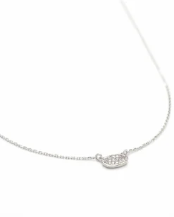 Marisa Pendant Necklace in White Diamond and 14k White Gold