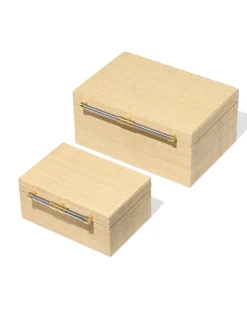 Medium Raffia Jewelry Box