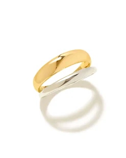 Meg Double Band Ring in Mixed Metal
