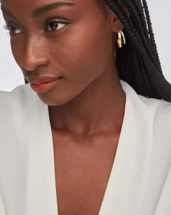 Meg Double Hoop Earrings in Mixed Metal