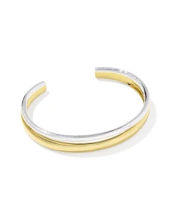 Meg Mixed Metal Double Cuff Bracelet