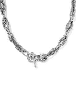 Melina Vintage Silver Link and Chain Necklace