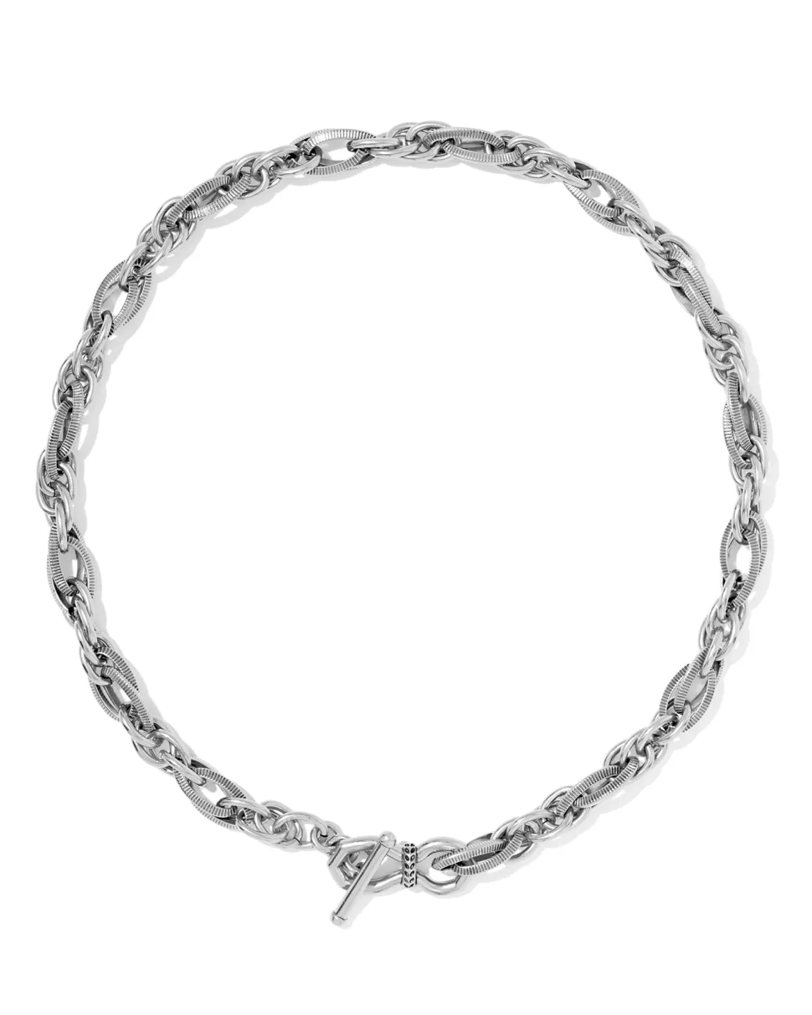 Melina Vintage Silver Link and Chain Necklace
