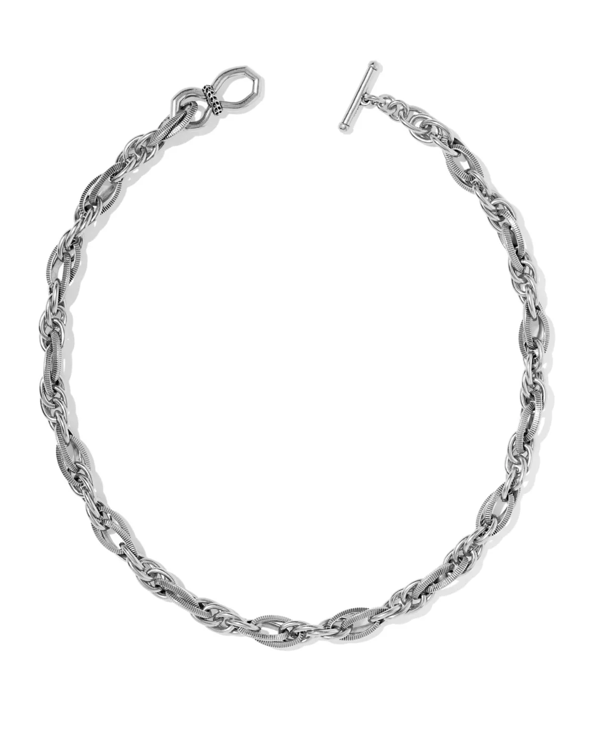 Melina Vintage Silver Link and Chain Necklace