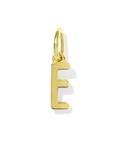 Metal Letter E 18k Gold Vermeil Charm